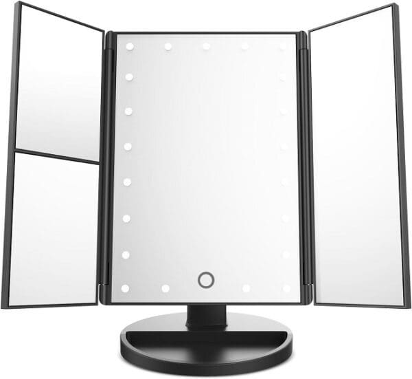 Aorlis Desktop Mirror with LED  Light + Magnifiers