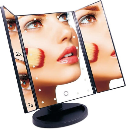 Aorlis Desktop Mirror with LED  Light + Magnifiers