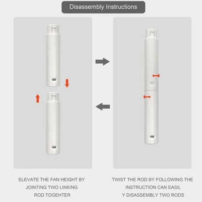 HEJ Rechargeable Manual Telescopic  Fan