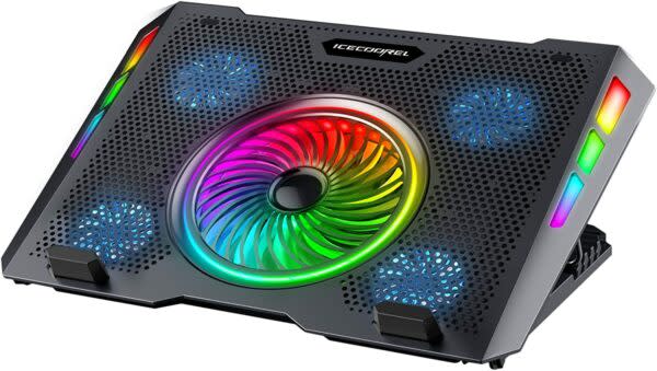 Gaming Laptop Cooling Pad 5  Fans RGB Lighting A13