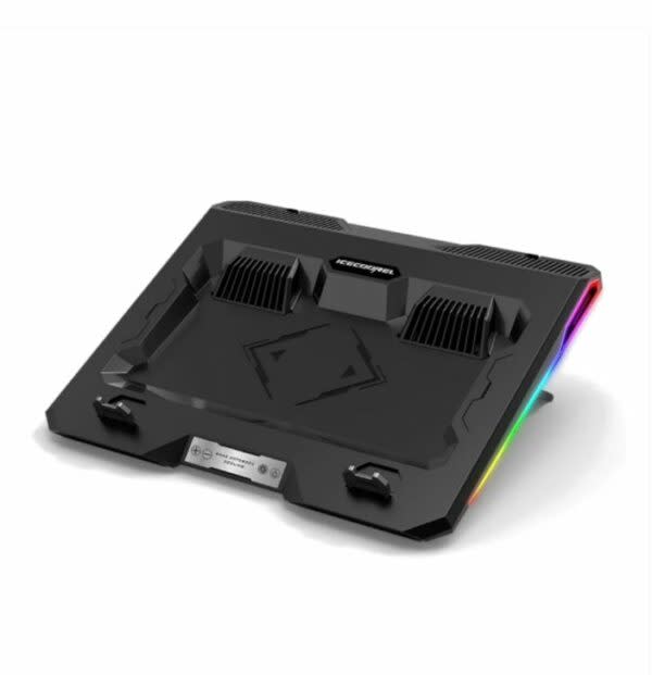 Ice Cooler Dual Turbo Fan  RGB Laptop Cooling Pad