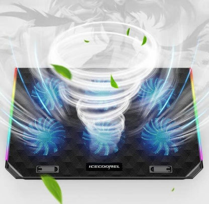 RGB 2 USB Port LED Laptop  Cooling Pad