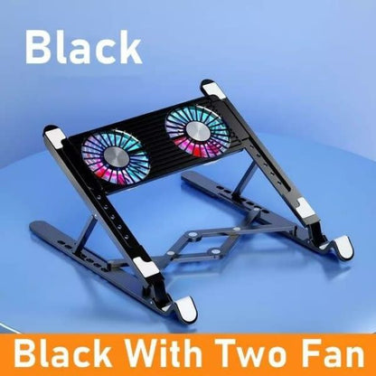 Dual Fan Foldable Laptop  Holder