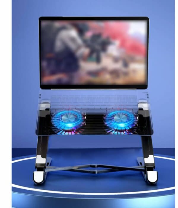 Dual Fan Foldable Laptop  Holder