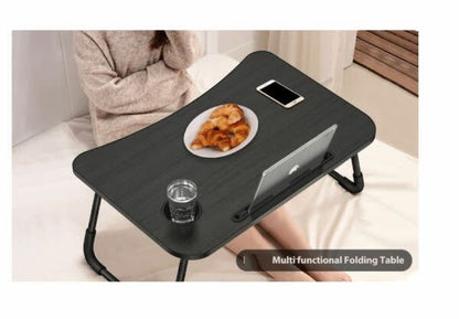 Laptop Table with Tablet  Stand and Cup Holder Black