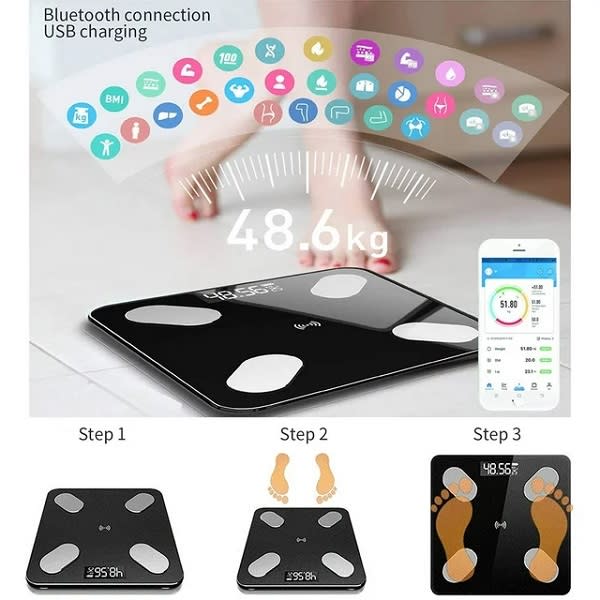 Home USB Body Weight  Scale with Digital Display  OKOK HealthCare App