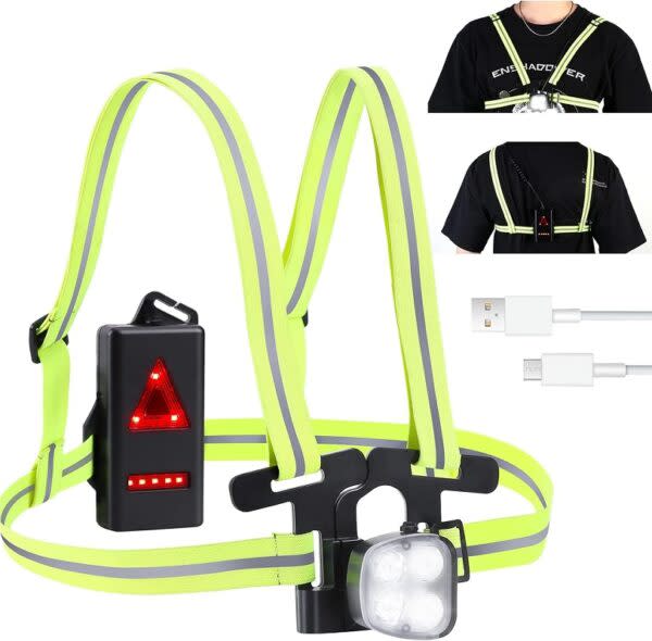 Aerbes Rechargeable LED Running  Chest Strap Light