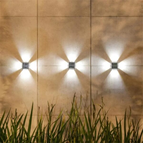 Solar Powered Wall Garden Light  12LED White