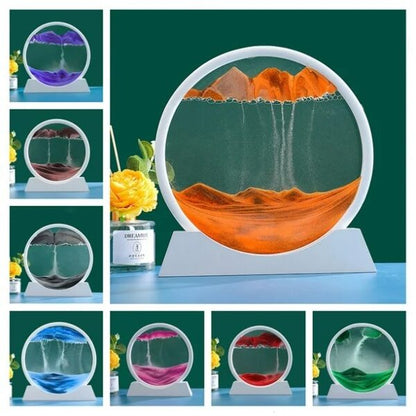 3D Circular Flowing Sand Painting 7″