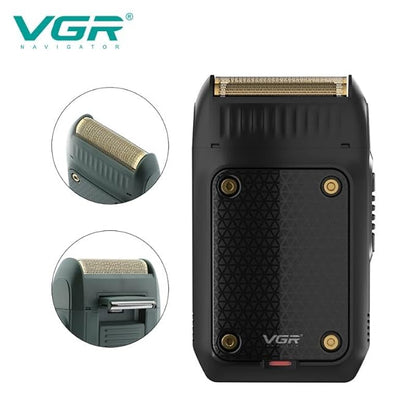 VGR V-353 Professional Electric Ultra Thin Shaver Rechargeable Razor for Face Care Beard Trimmer Reciprocating Blade with USB Travel Shaver(GREEN)