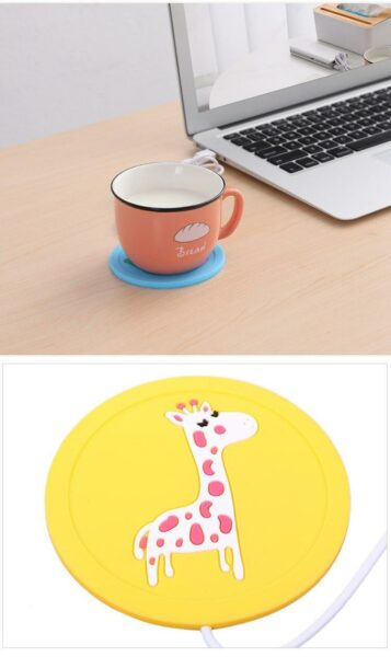 SE-111 Cute Cartoon USB Heating/Warmer Silicone Coaster