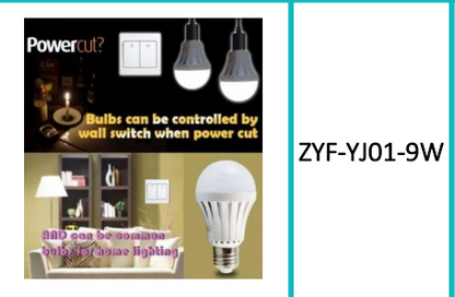 E27 Bulb Emergency Rechargeable  Light