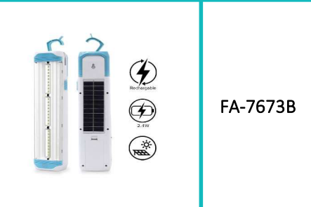 Solar Powered LED Rechargeable  Emergency Lamp