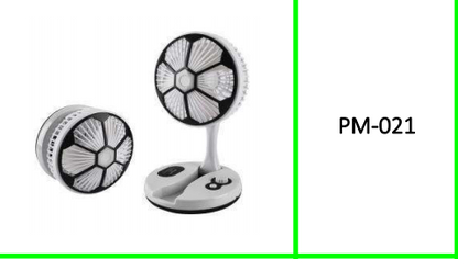 Soccer Ball Rechargeable LED Light  Folding Fan with 1 x 1200Mah  18652 Battery. Space for  Additional Battery(not included)