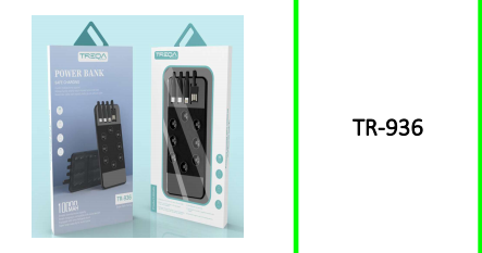 Treqa 10000mah Power Bank  Available in Black & White