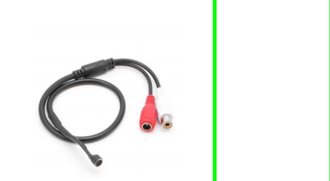 Sensitive Audio Pickup  Microphone Cable For CCTV  Security Monitor