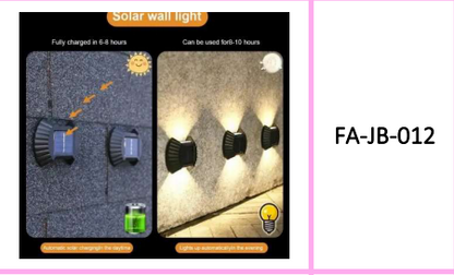 Double Head Solar Powered Wall  White Light 2Pcs