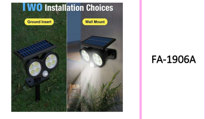 Solar Powered LED Light Wall & Spike  Lamp 200lm