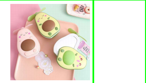 USB Rechargeable Hand-held Cute  AvocadoLow Noise Mini Portable  Handheld Fan