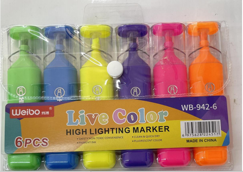 High Lighting Marker 6PCs WB9426