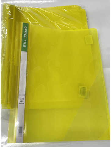 Yellow Document Wallets Plastic Storage Folder Paper WB3200