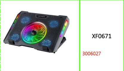 Gaming Laptop Cooling Pad 5  Fans RGB Lighting A13