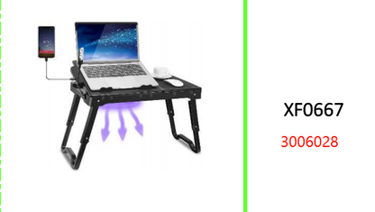 Adjustable Angle Laptop  Table With 4 Port USB Hub,  LED Light, Built-in Mouse Pad