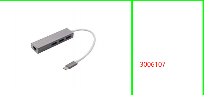 USB Type-C 3 Port HUB to RJ45 Fast  Ethernet Adapter