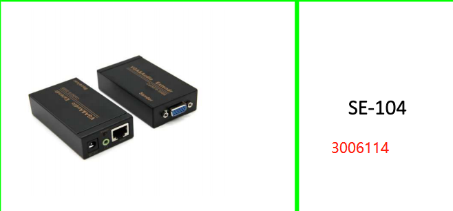 1080P VGA and Audio Extender  Cat5e/568B 100m