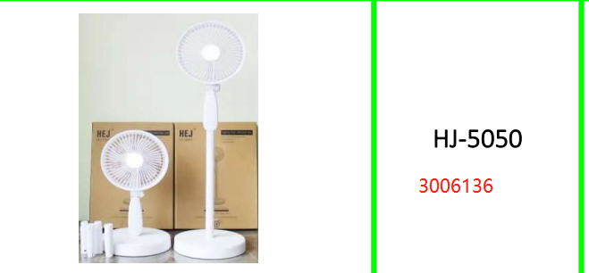 HEJ Rechargeable Manual Telescopic  Fan