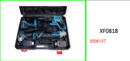 4 Electric Tool Set with 2 x 48V  15000mah Litium Battery. 1 x Impact  Wrench, 1 x Angle Grinder, 1 x Hammer  Drill, 1 x Electric Drill