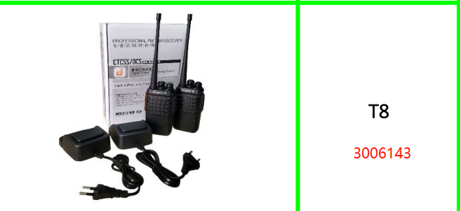 Super E 8W Dual Walkie Talkie 4.2V  1500Mah Battery