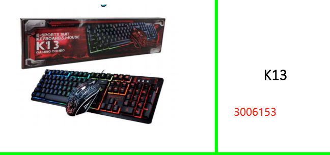 Wired Gaming LED Keyboard & Mouse  Set