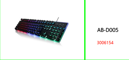 Aerbes USB Corded Punk Keyboard  With Backlight Function