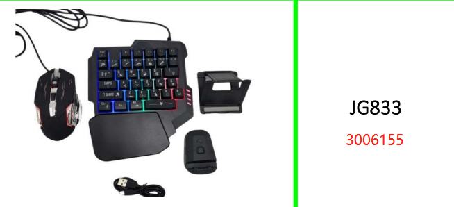 4-in-1 Combo Pack With One-hand  Keyboard, Mouse and PUBG Converter