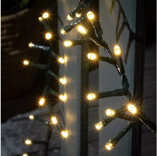 ZYF-34L LED Fairy Curtain Light Warm White With Black Cable