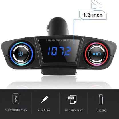 Aerbes Car Bluetooth FM  Modulator 3.1A with 2 USB Ports