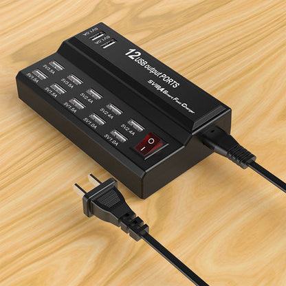 USB smart charger, 12-port USB