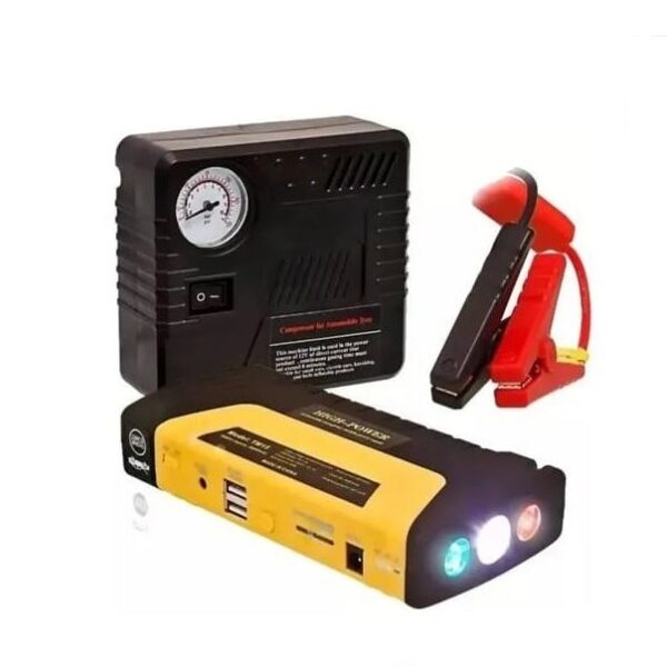 Jiageng JG108 Portable 12V Automatic Car Battery Jump Starter With Air Compressor 16800mah