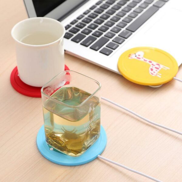 SE-111 Cute Cartoon USB Heating/Warmer Silicone Coaster