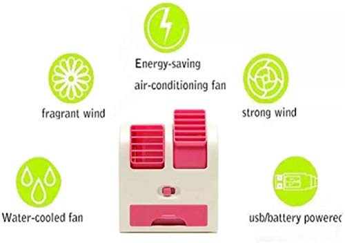 Mini portable fan USB and battery powered for home and office use