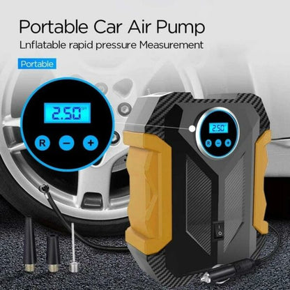 Portable Air Compressor for Car  Tires Digital Tire Inflator 12V DC  with Emergency LED Flashlight