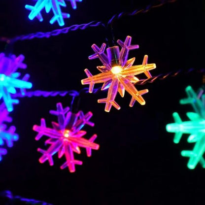 ZYF-50 Snow Flake Fairy String Light With Tail Plug Extension RGB 5M