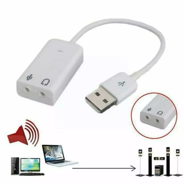 SE-L70 USB Sound Card Virtual 7.1 3D External USB Audio Adapter Earphone Microphone