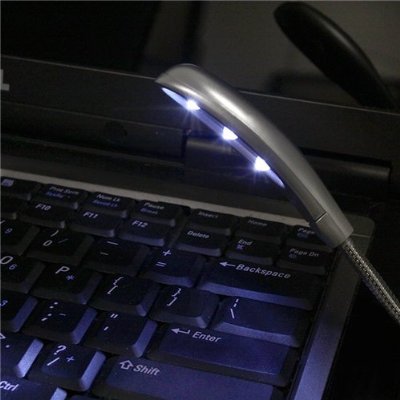 USB 3 LED Flexible Metal Material Lamp Light for Laptop