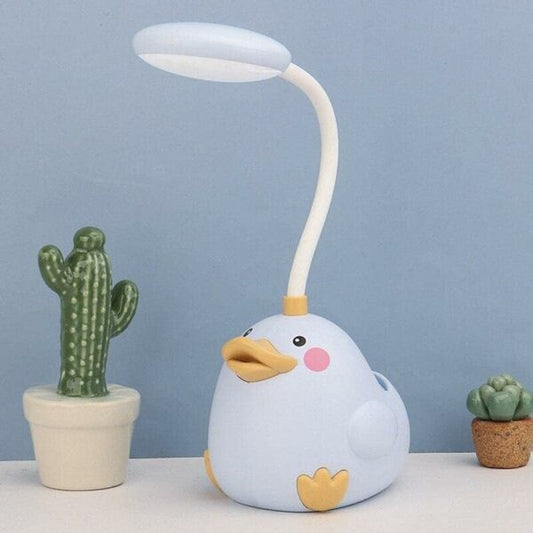 USB Rechargeable Duck Table Lamp 2  Settings With Pencil Holder