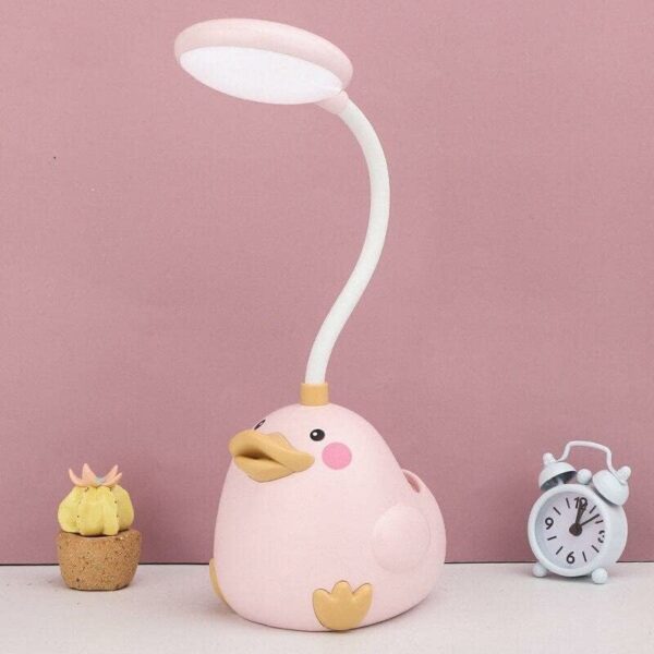 USB Rechargeable Duck Table Lamp 2  Settings With Pencil Holder