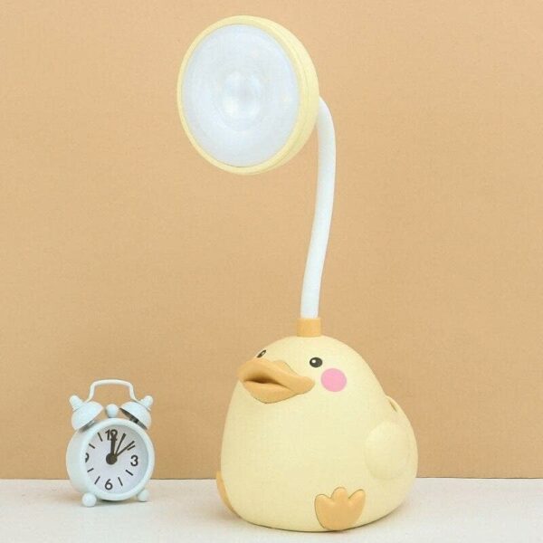 USB Rechargeable Duck Table Lamp 2  Settings With Pencil Holder