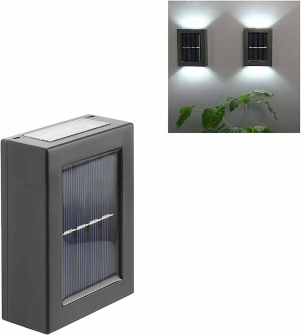 FA-010 Double Sided Solar Powered Wall light 2pcs White Light