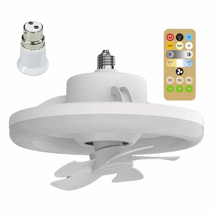 360° Rotating LED Ceiling Fan With  Remote Control E27 Base 30W